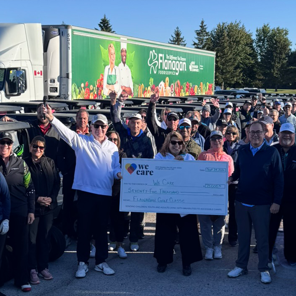 Flanagan Foodservice team celebrating charity donation